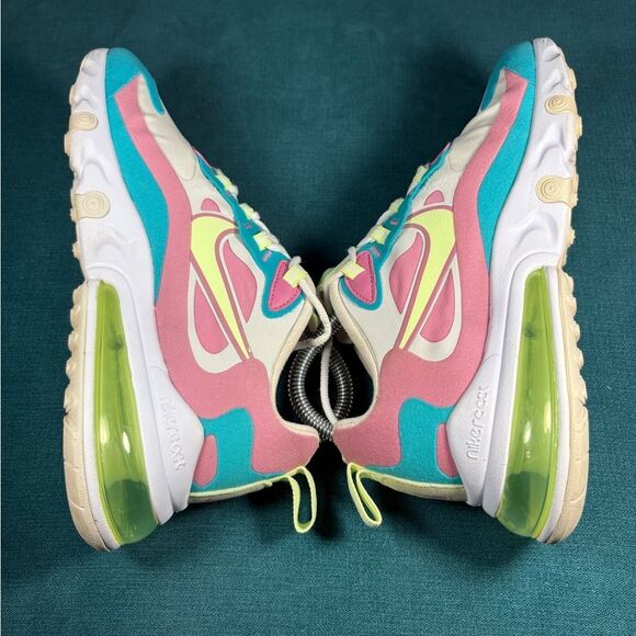 Size 7.5 - Women’s Nike Air Max React 270 multicolor shoes - Picture 6 of 9